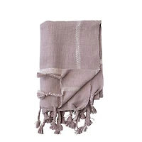 Hello Honey® Lilac Grid Throw Blanket with Tassels