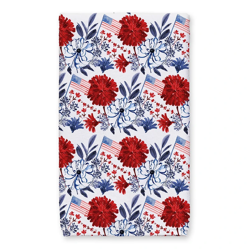 Mason Jar Patriotic Florals Tea Towel Set