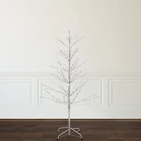 4ft. Pre-Lit White Birch Twig Artificial Christmas Tree, Pure White LED Lights