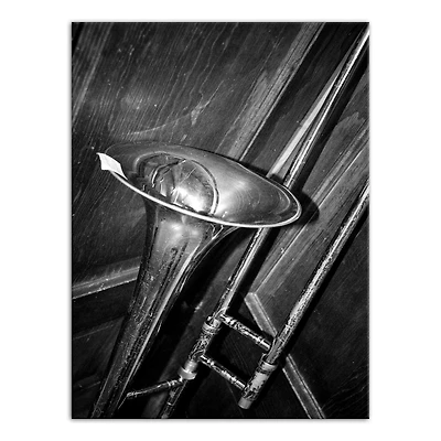 Trombone Photo 12" x 16" Canvas Wall Art