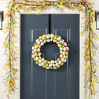 Glitzhome® 6ft Easter Egg & Flower Garland