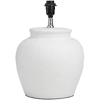White Cement Pot Textured Table Lamp