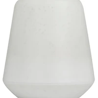 White Glass Glam Vase, 15" x 10" x 10"