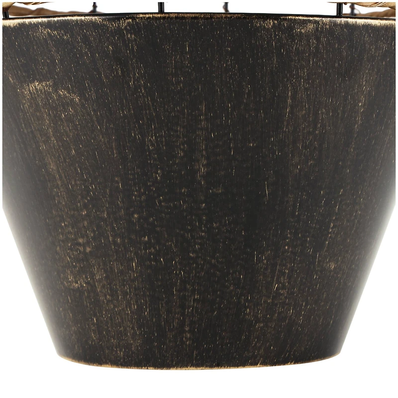 18" Brown Seagrass Handmade Twisted Vase