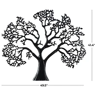 Black Aluminum Metal Tree Large Textured Wall Decor