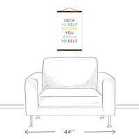 Deck Yo Self 12x18 Teak Hanging Canvas