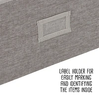 Honey Can Do Heather Gray Large Fabric Storage Bins with Handles, 3ct.