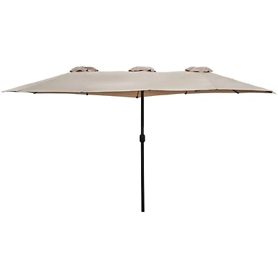15ft. Outdoor Patio Market Umbrella with Hand Crank