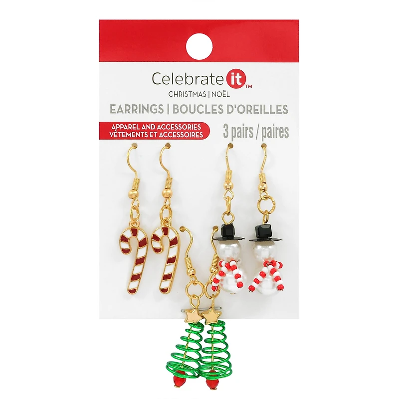 Candy Cane Earring Set by Celebrate It™