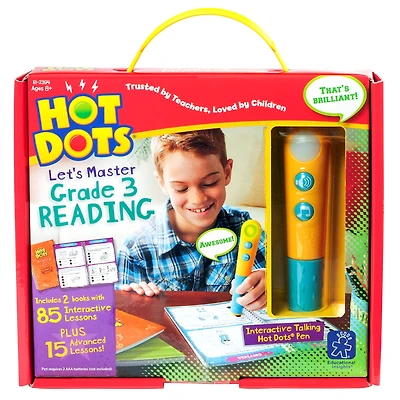 Educational Insights Hot Dots Jr. Let's Master Grade 3 Reading Set with Hot Dots Pen