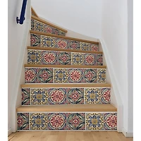 WallPops Iznik Tile Stair Stripe Decal