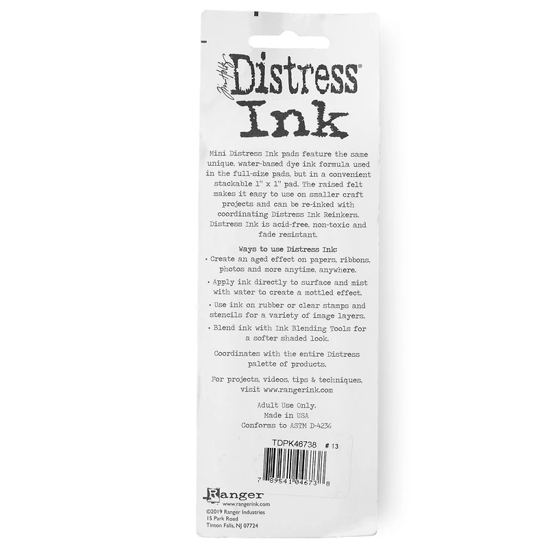 6 Packs: 4 ct. (24 total) Tim Holtz® Mini Distress Ink Pads, Kit 13