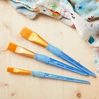 Golden Taklon Wash 3 Pieces Brush Set by Craft Smart®