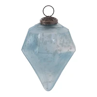 Blue Mercury Glass Ornament Set