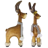 Santa's Second Team Holiday Reindeer Statues Set