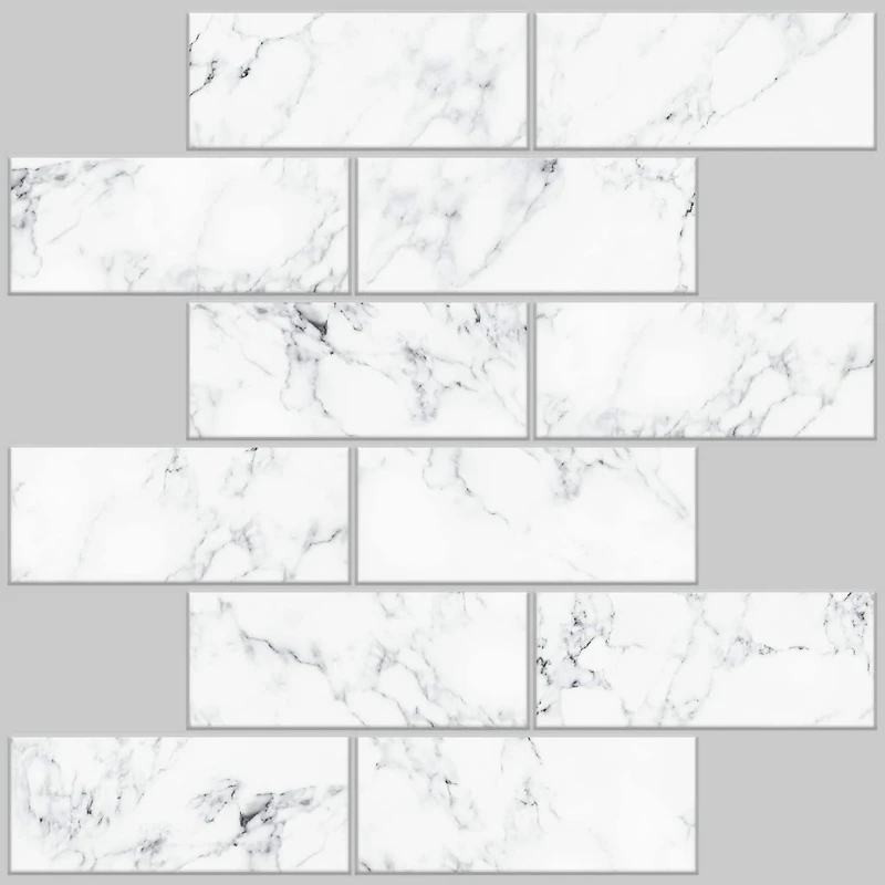 RoomMates Carrara Marble Subway Peel & Stick Backsplash StickTiles®