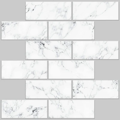 RoomMates Carrara Marble Subway Peel & Stick Backsplash StickTiles®