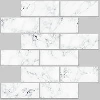 RoomMates Carrara Marble Subway Peel & Stick Backsplash StickTiles®