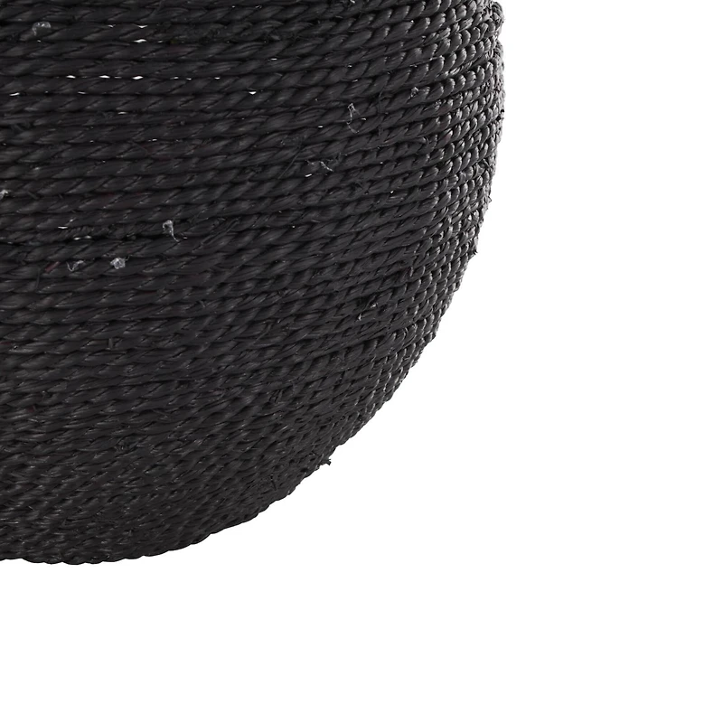 13" Black Metal Handmade Wrapped Vase