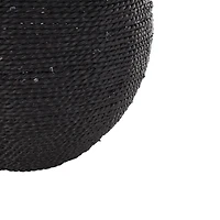 13" Black Metal Handmade Wrapped Vase