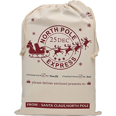 Personality Case™ 19" x 26" From Santa Christmas Cotton Drawstring Bag
