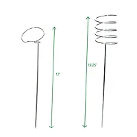 Mind Reader Silver 5-Piece Set Picnic Metal Wine Sticks Holder for Wine Bottle & Wine Glasses