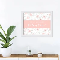11" x 14" Forever Valentine Floral White Framed Print Wall Art
