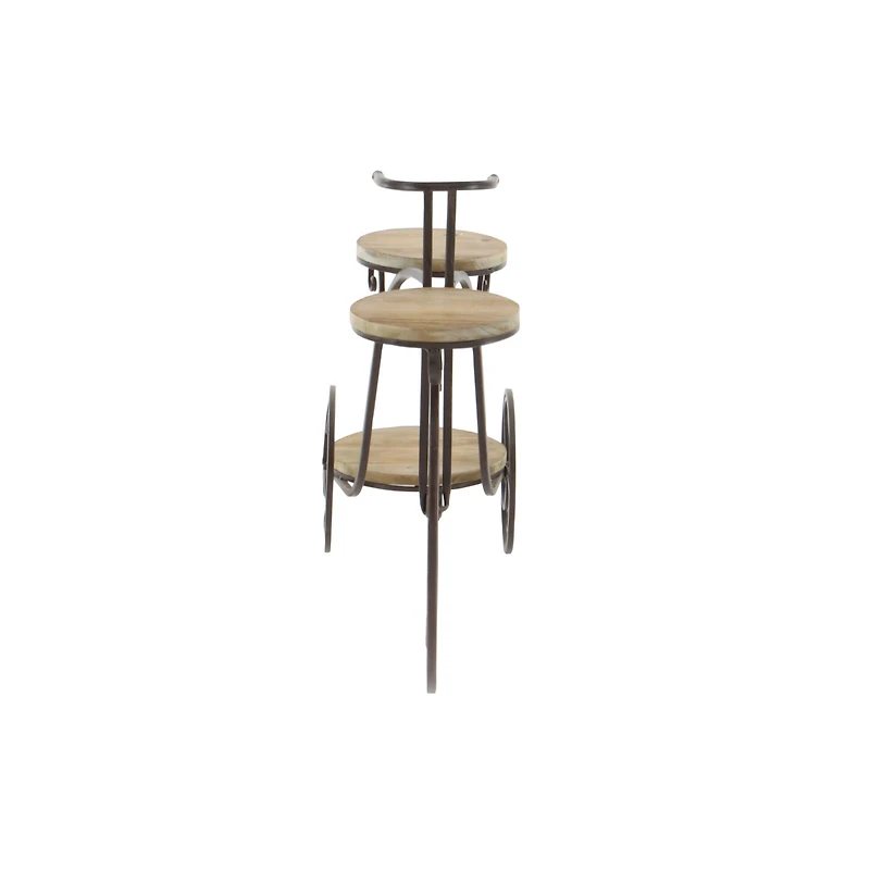 Brown Metal Farmhouse Bicycle Plantstand, 31" x 23"