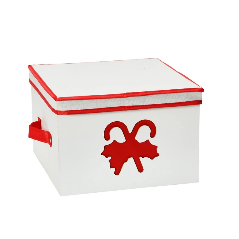 Household Essentials Red Candy Cane Storage Box