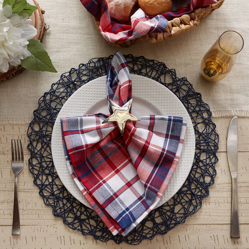 DII® Americana Plaid Cloth Dinner Napkins, 6ct.