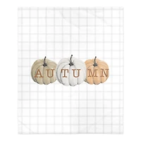 Autumn Pumpkins Sherpa Fleece Blanket