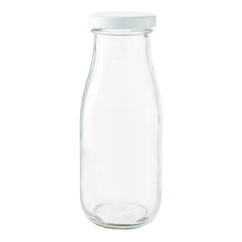 12 Packs: 6 ct. (72 total) 8oz. Glass Milk Bottles with Lids by Ashland®