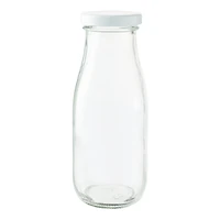 12 Packs: 6 ct. (72 total) 8oz. Glass Milk Bottles with Lids by Ashland®