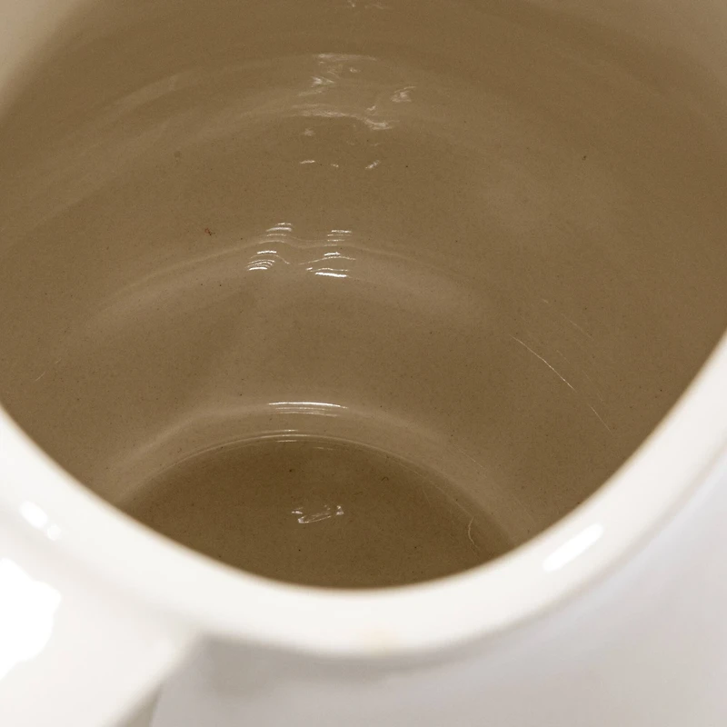 Hello Honey® 2qt. White & Charcoal Flower Design Stoneware Pitcher