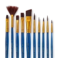 12 Packs: 10 ct. (120 total) Necessities™ Brown Synthetic Acrylic Brush Set by Artist's Loft™