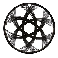 The Novogratz Black Wood Modern Wall Decor, 34" x 34" x 1"