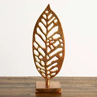 17" Copper Beech Sculpture Decorative Accent