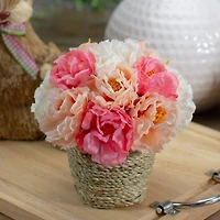 6" Pink & White Potted Peony Arrangement