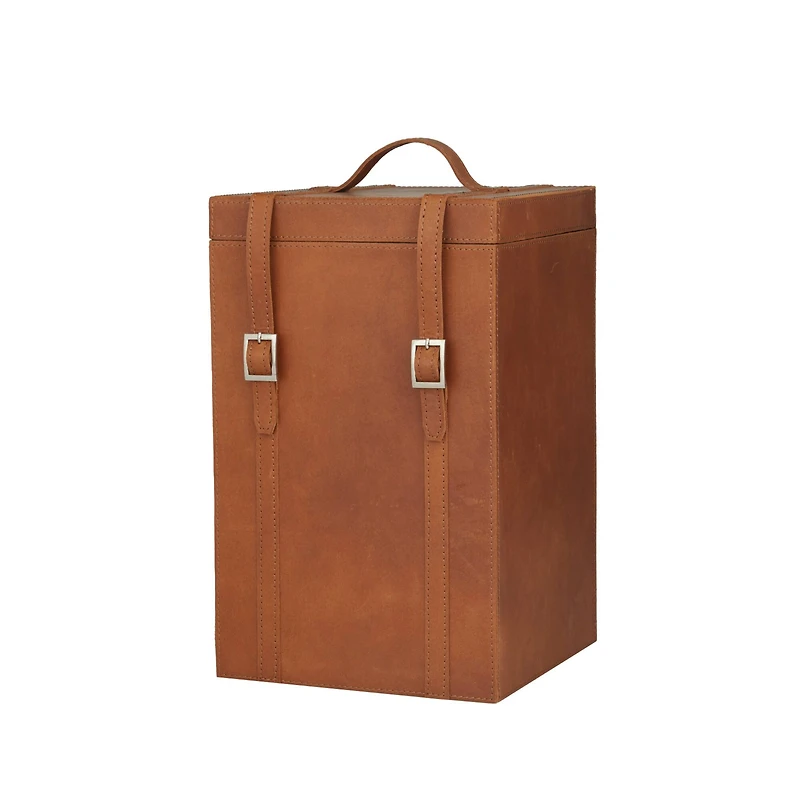 Tan Modern Wine Holder, 9" x 10" x 16"