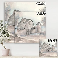 Designart - Farmhouse Barn Grey V
