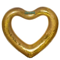 CocoNut Float 4ft. Gold Glitter Heart Pool Float