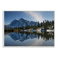Stupell Industries Winter Lake Snowy Mountain Landscape Wall Art