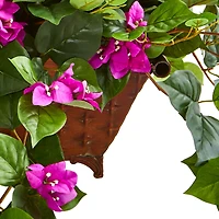 17" Purple Bougainvillea in Metal Planter