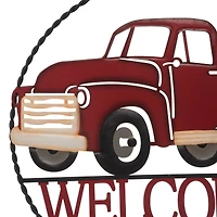 Glitzhome® 20" Farmhouse Metal Truck Welcome Wall Sign