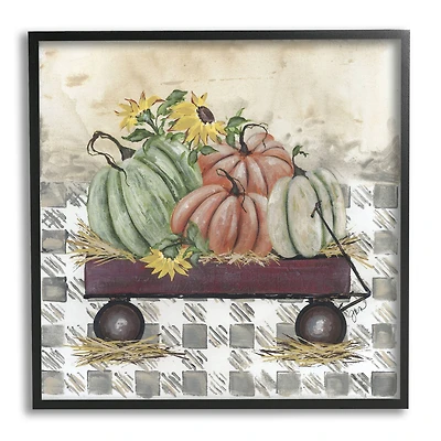 Stupell Industries Pumpkin Harvest Wagon Framed Giclee Art