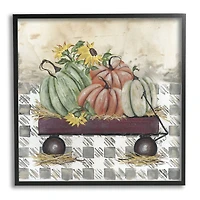 Stupell Industries Pumpkin Harvest Wagon Framed Giclee Art