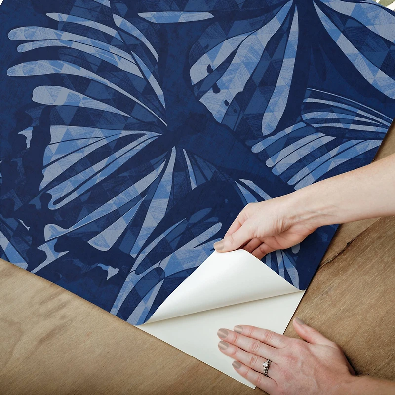 RoomMates Mr. Kate Blue Butterfly Peel & Stick Wallpaper