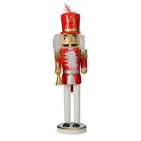 14" Wooden Nutcracker with Horn