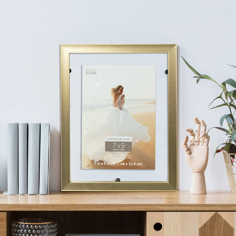 Expressions™ Gold Tabletop Float Frame by Studio Décor®