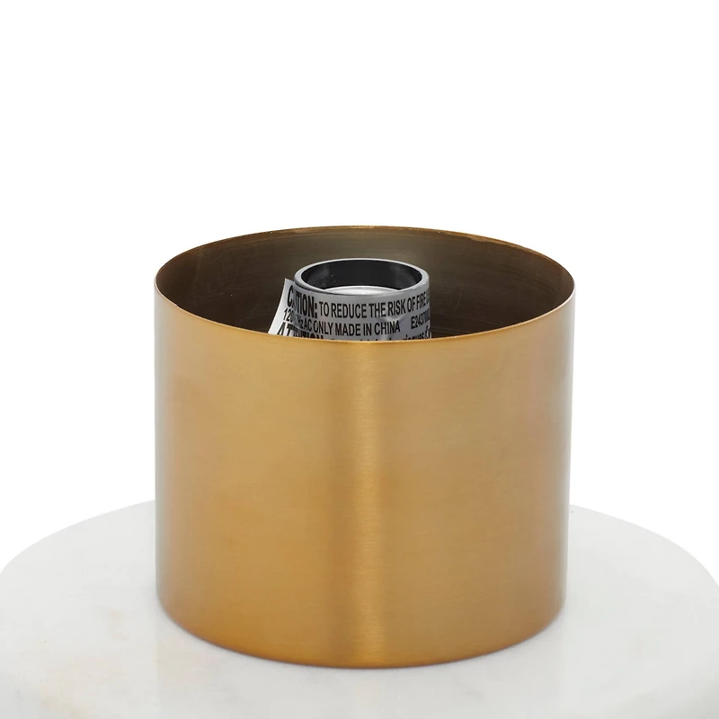 14" Gold Metal Modern Table Lamp